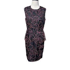 Diane Von Furstenberg Leni Interlaced Sleeveless Silk Floral Dress Size 8